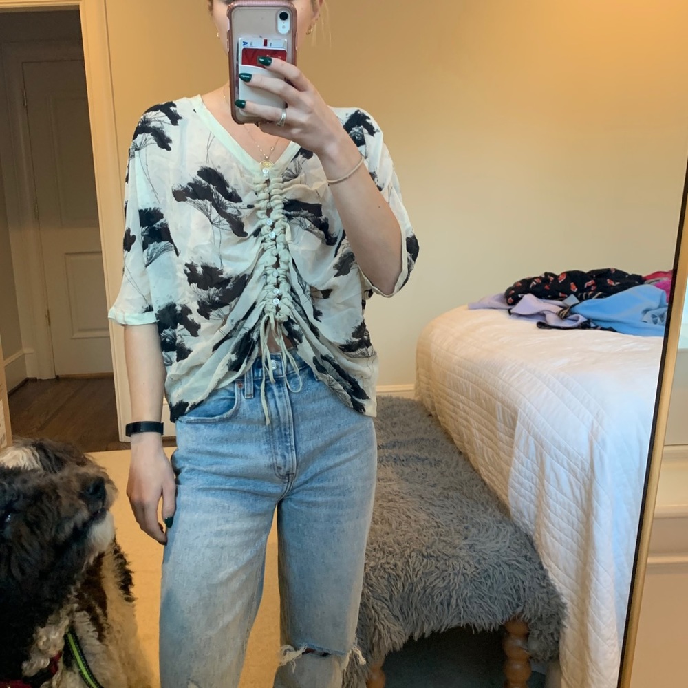 Elizabeth and James sheer top
